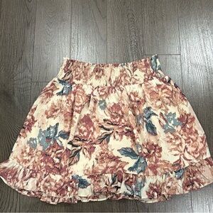 Venice Love Floral Ruffle Mini Skirt - Size Medium